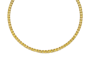 Yellow Diamond Tennis Necklace